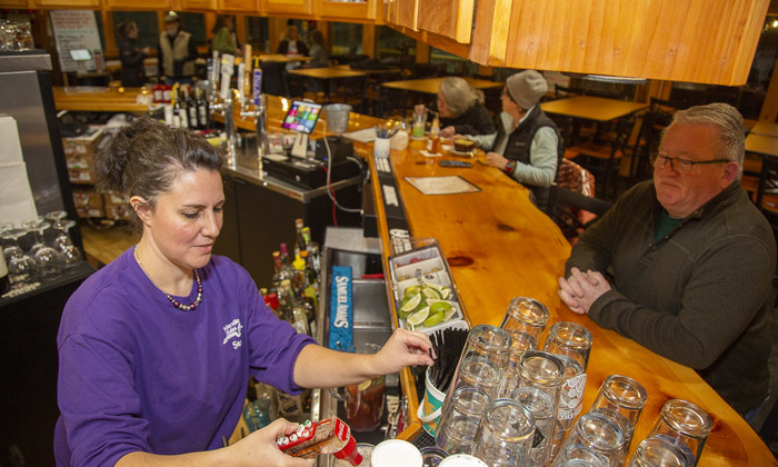 Inside the Campton Mountain lodge bar